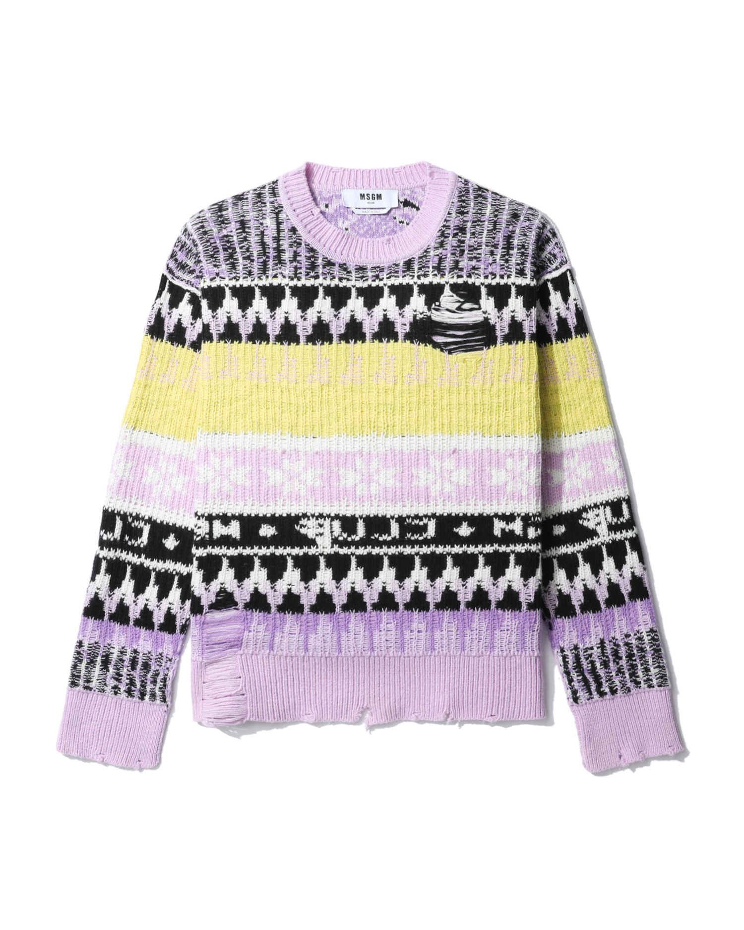 intarsia knit sweater