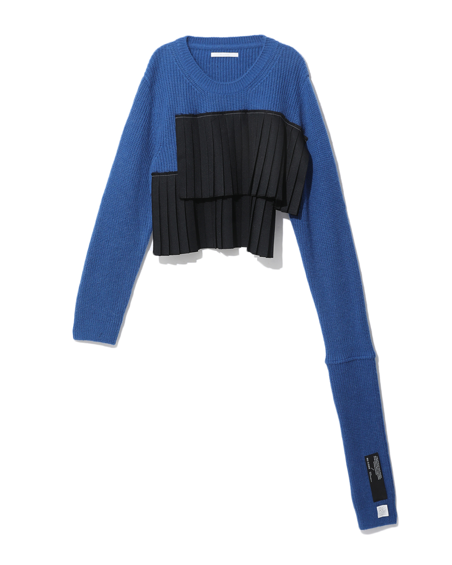 pleated knit top