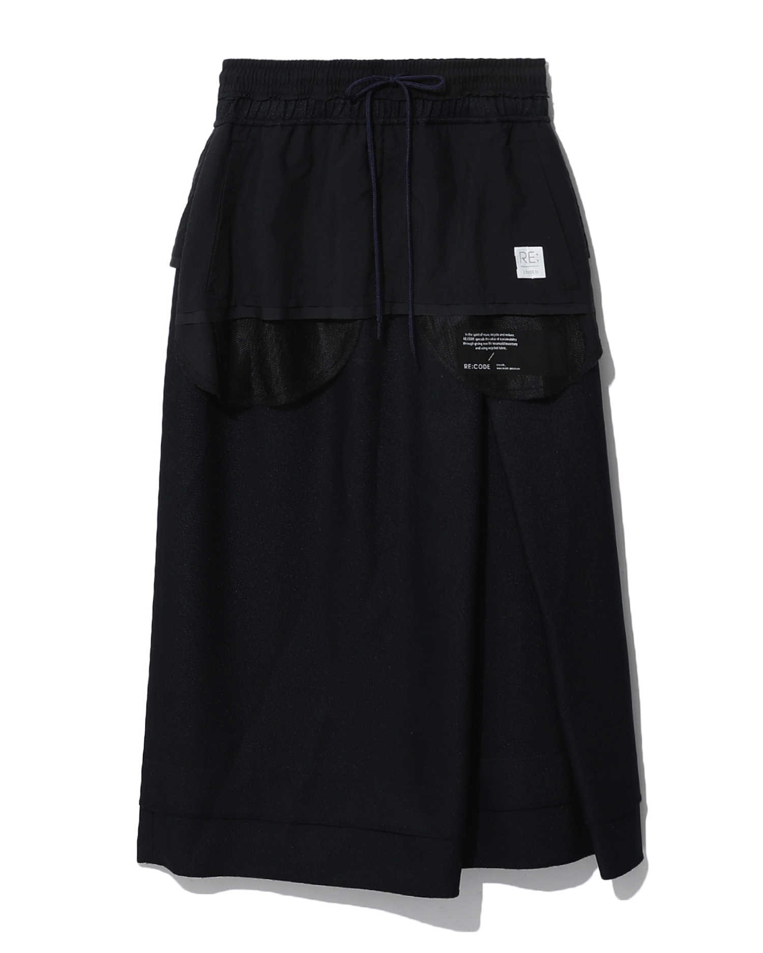 layered midi skirt