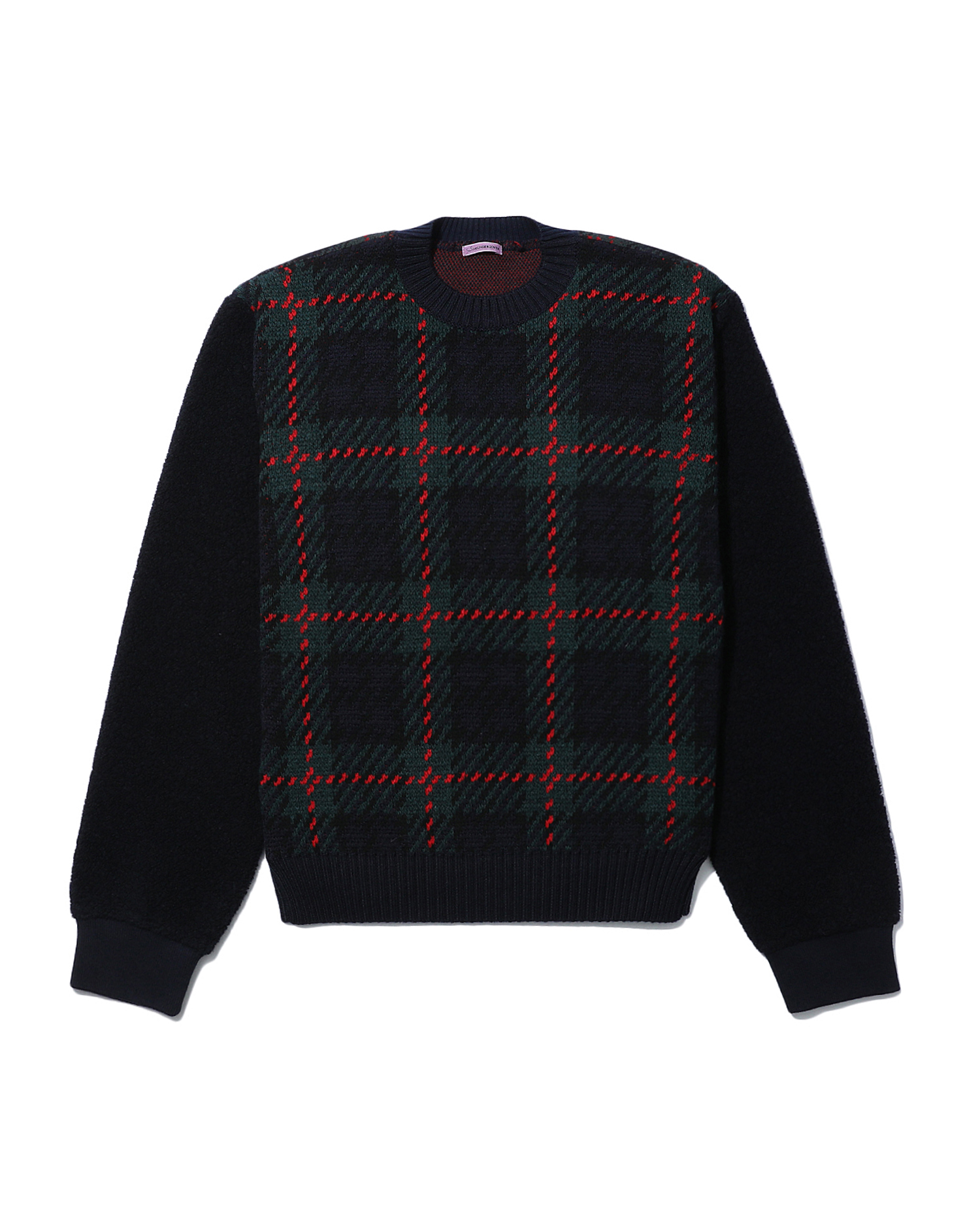 check panelled sweater