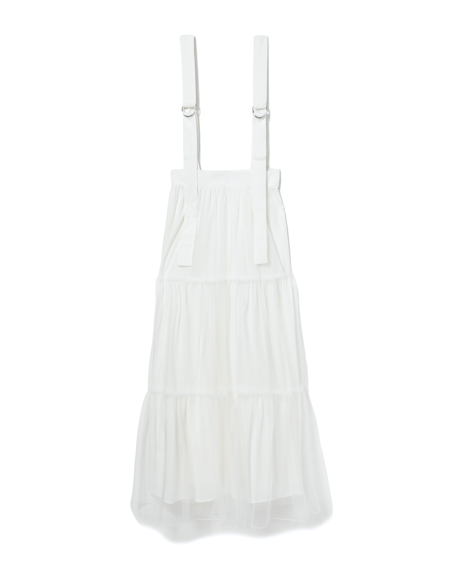 suspender tulle panelled tiered skirt