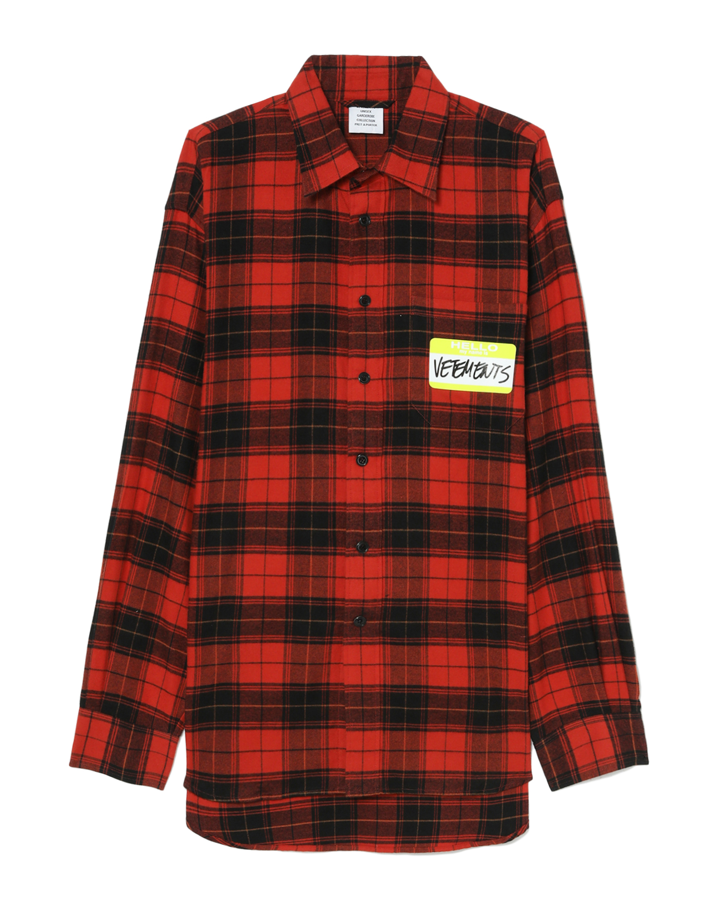 my name is vetements flannel shirt