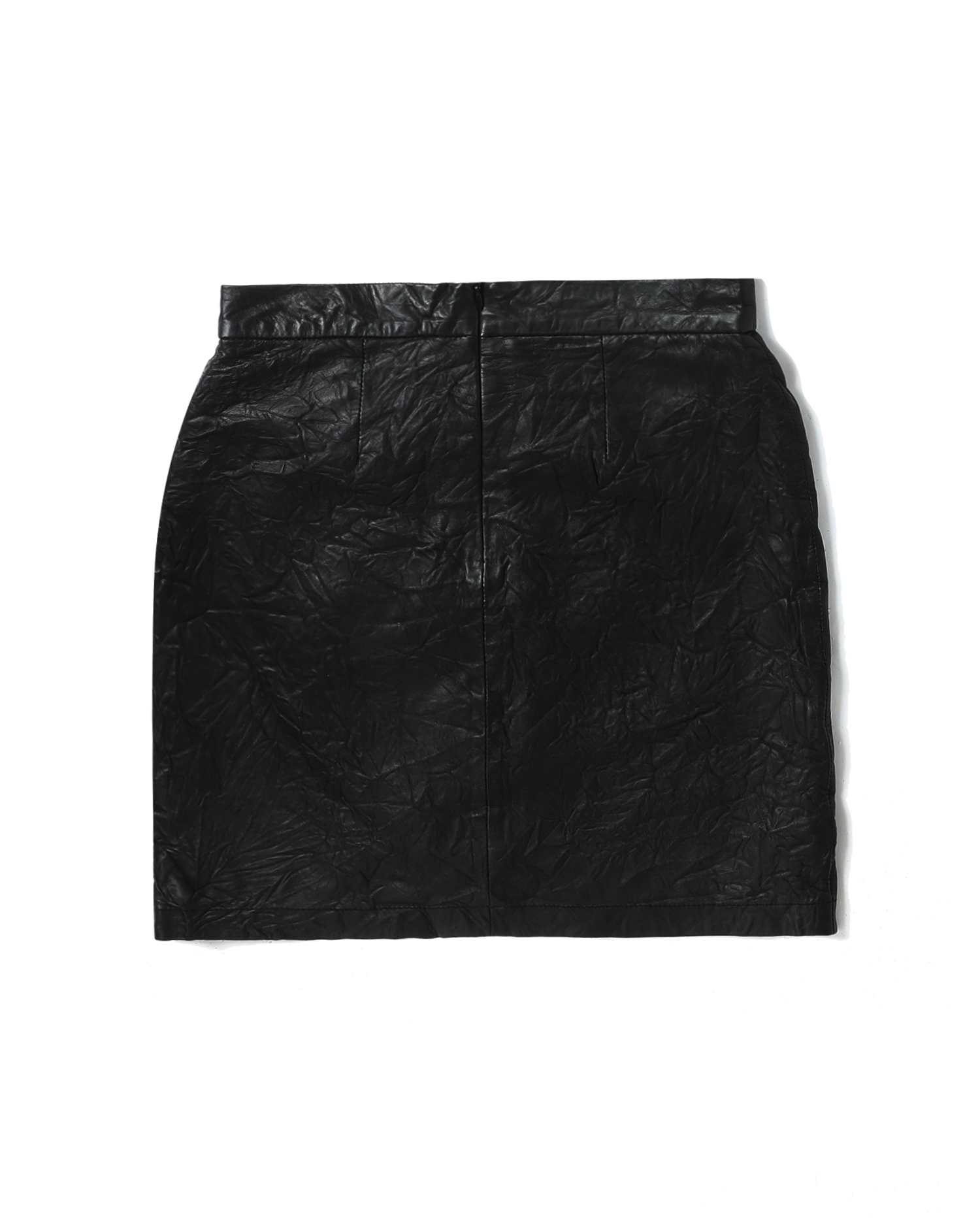 julipe crumpled leather skirt