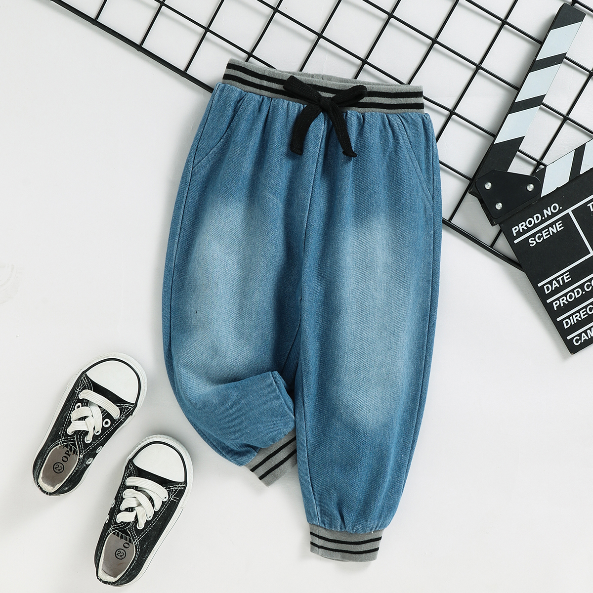 100% cotton baby boy/girl distressed jeans denim pants
