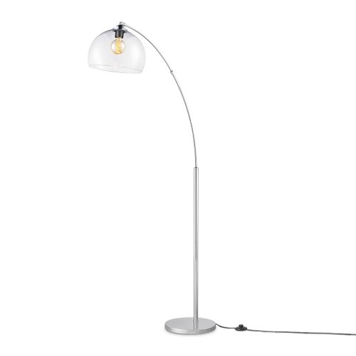 Home Sweet Home Moderne Boog Vloerlamp - Geborsteld Staal - Fischer