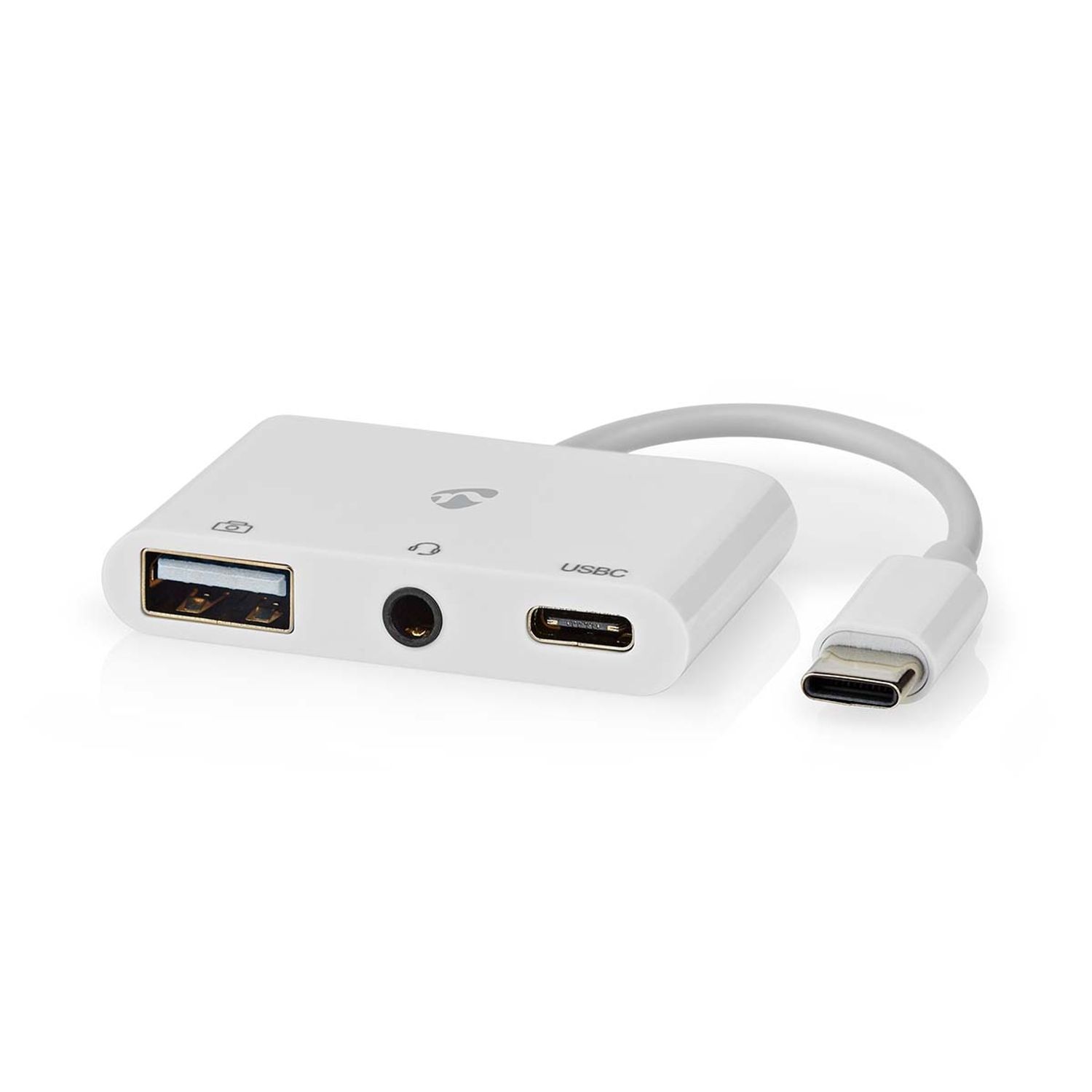 Nedis Usb Multi-Port Adapter Fresh Green Box Usb 2.0 - Usb-C™ Mannelijk Wit