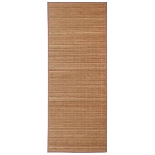 Vidaxl Tapijt Bruin 100 X 160 Cm Bamboetapijt