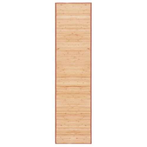 Vidaxl Tapijt Bruin 80 X 300 Cm Bamboetapijt