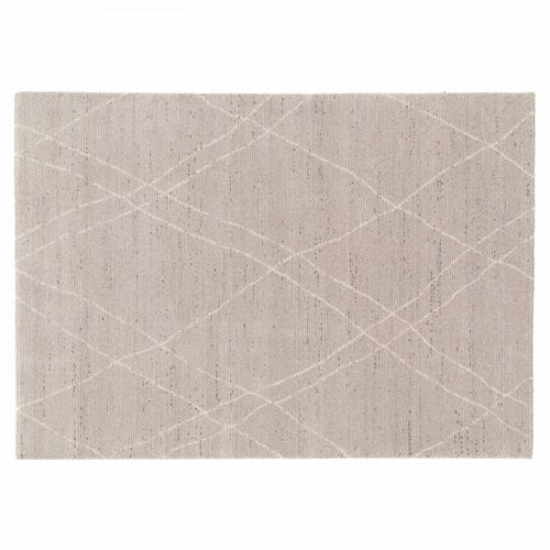 Oviala Rechthoekig Tapijt Met Lichtgrijs Berber Patroon, 120 X 170 Cm