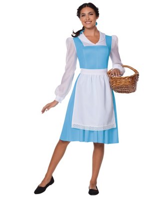 adult belle blue dress costume - disney princess by spirit halloween