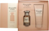 abercrombie & fitch authentic woman gavesæt 50ml edp + 200ml body lotion