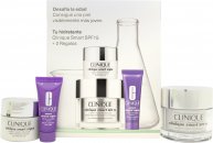 clinique lift & firm lab gift set 50ml smart moisturiser spf15 + 15ml smart night moisturiser + 10ml smart clinical repair serum