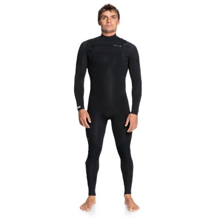 quiksilver everyday sessions 4/3mm chest zip wetsuit - black