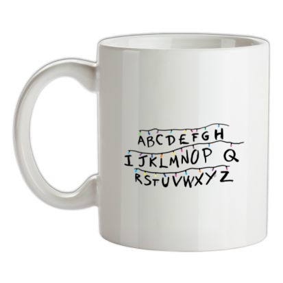 stranger alphabets mug.