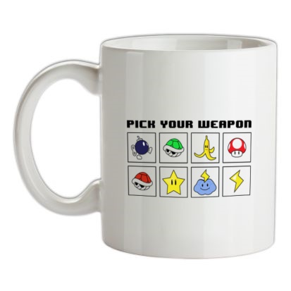 Pick Your Weapon Mug.