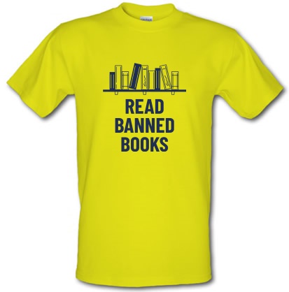 read banned books male t-shirt.