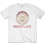 t-shirt the beatles flowers logo & drum
