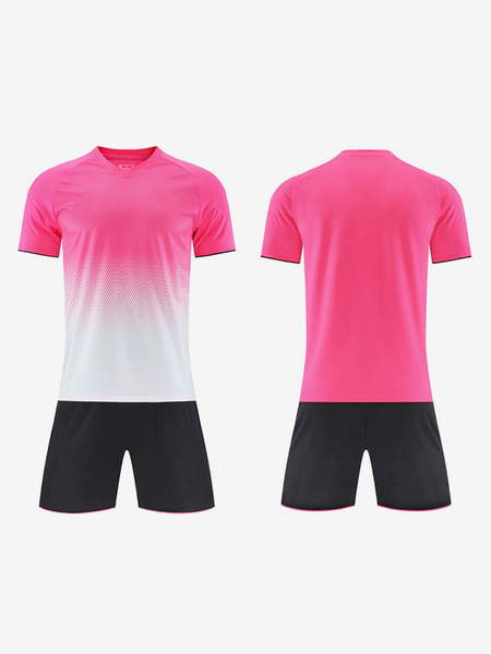 2 pieces activewear tie dye short sleeve unisex football jersey
