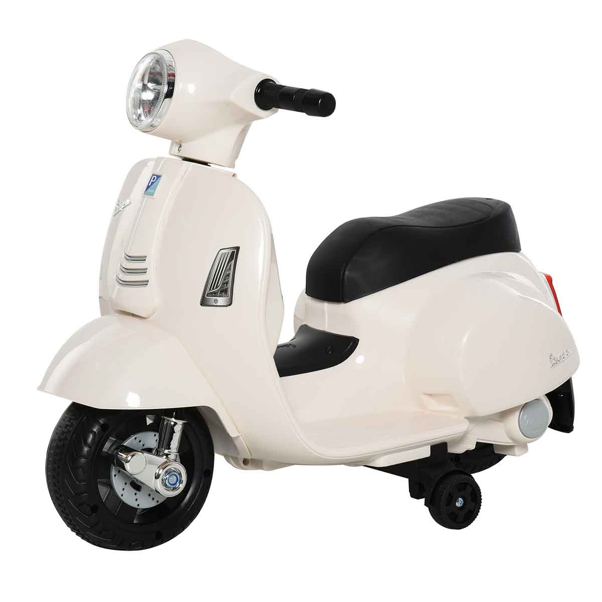 white 6v vespa scooter